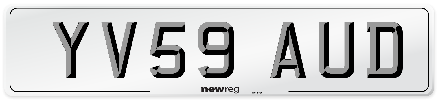 YV59 AUD Number Plate from New Reg